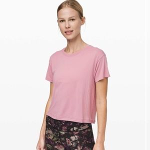 Lululemon Train to Be Short Sleeve - Pink - Size S